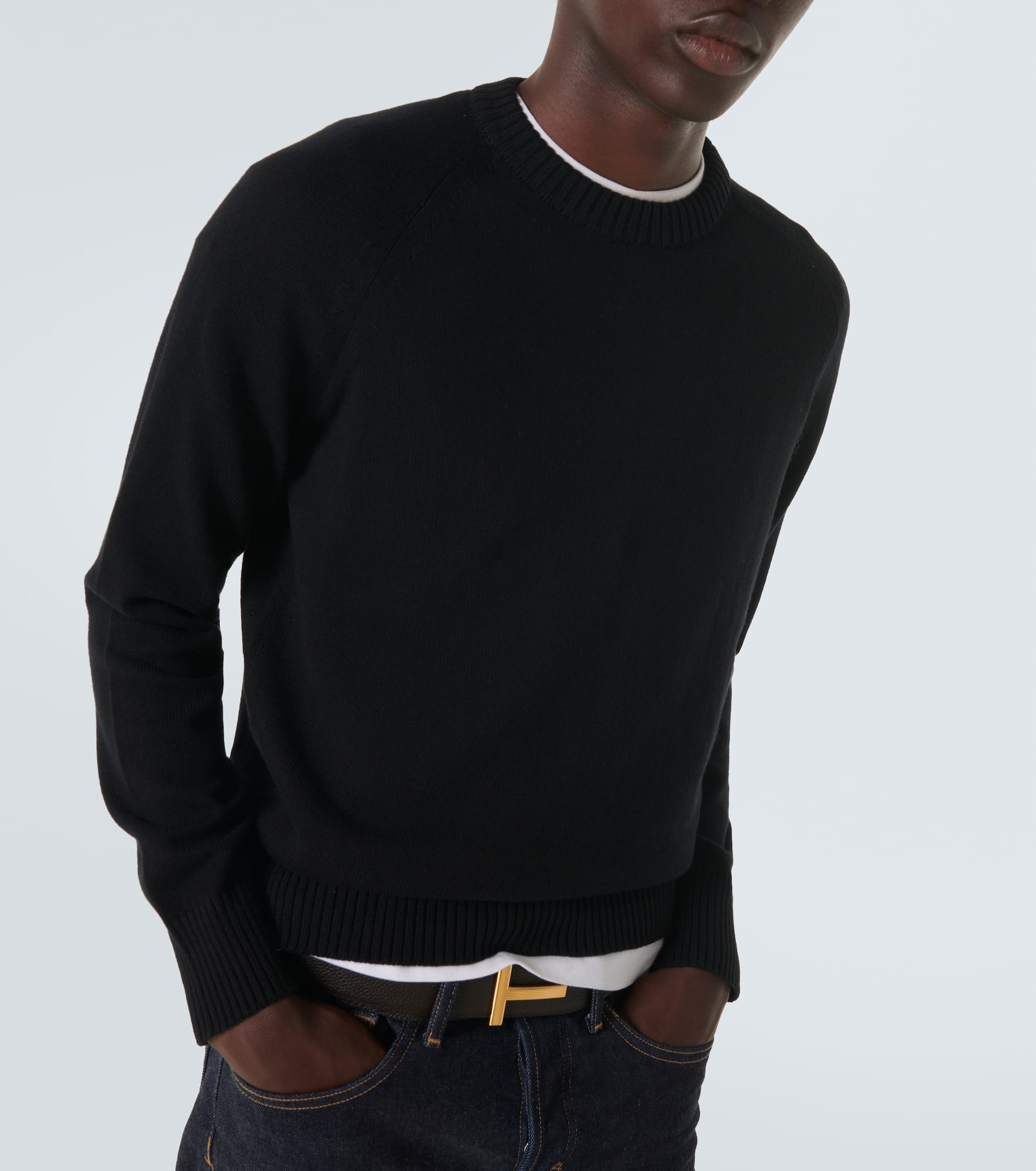 Cotton and cashmere sweater - 5