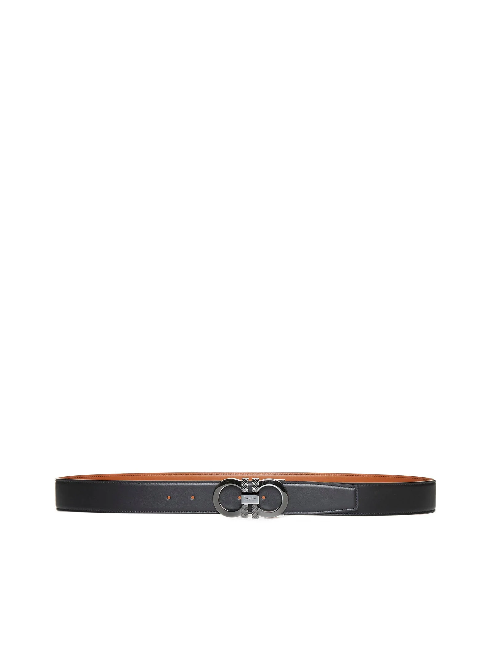 Gancini reversible leather belt - 1