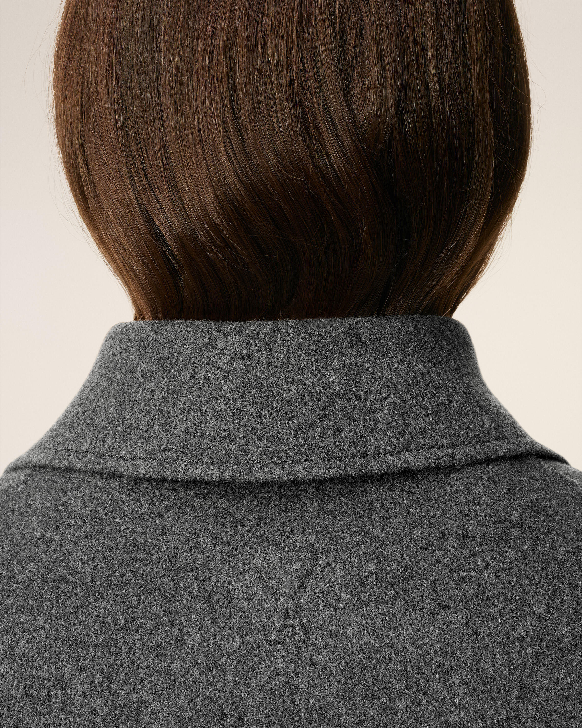 GREY WOOL BOXY BUTTONED JACKET - 4