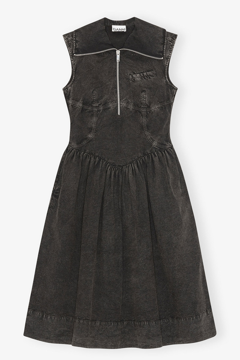 DRESS IN BLACK COTTON 1