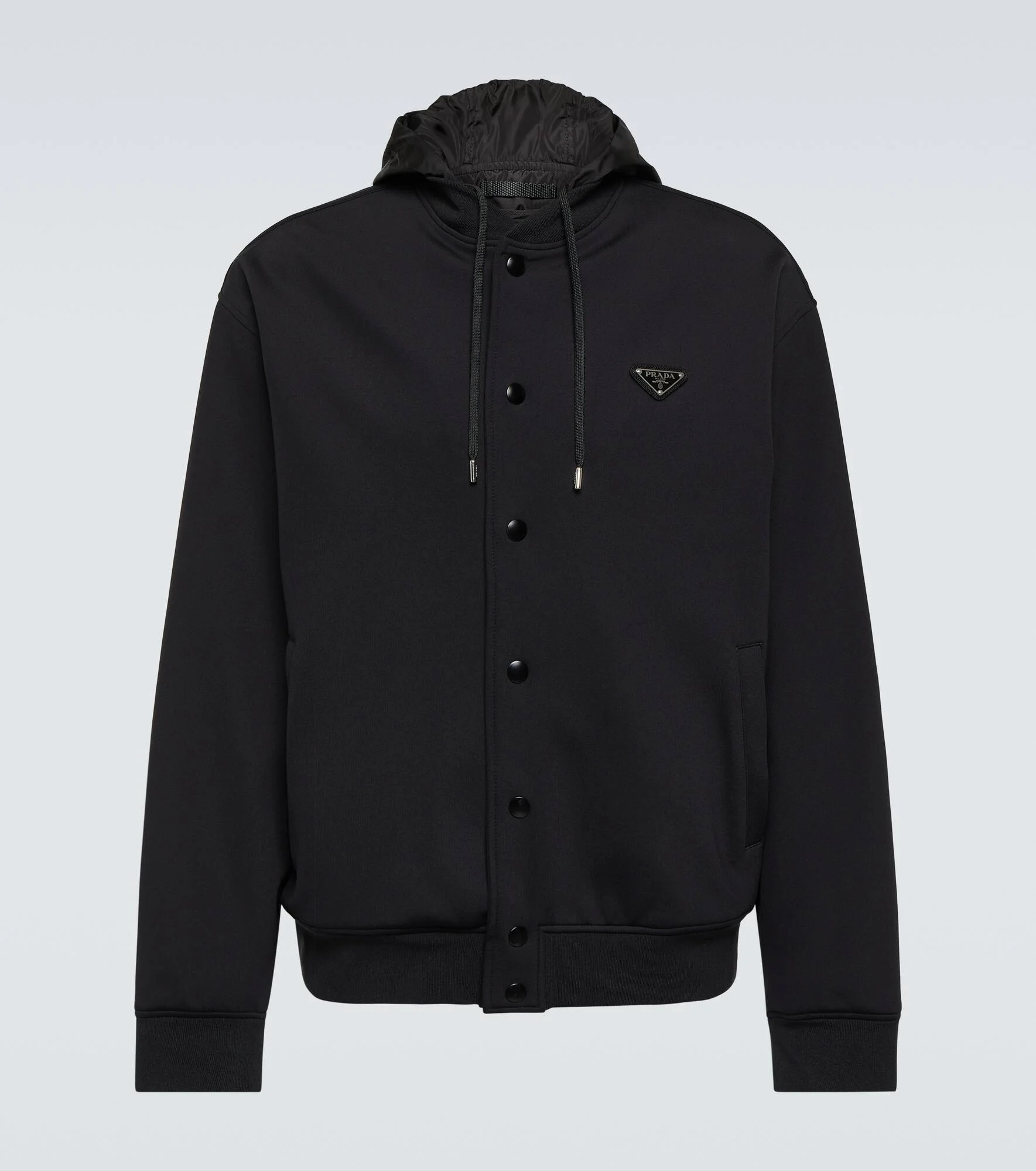 Hooded logo bomber jacket - 1