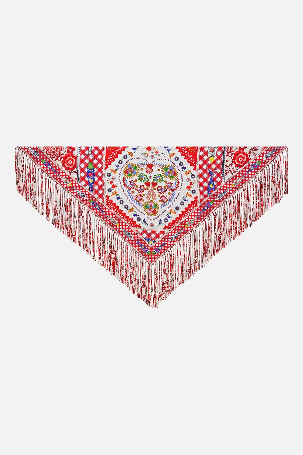 TRIANGLE SCARF WITH TASSELS - 3