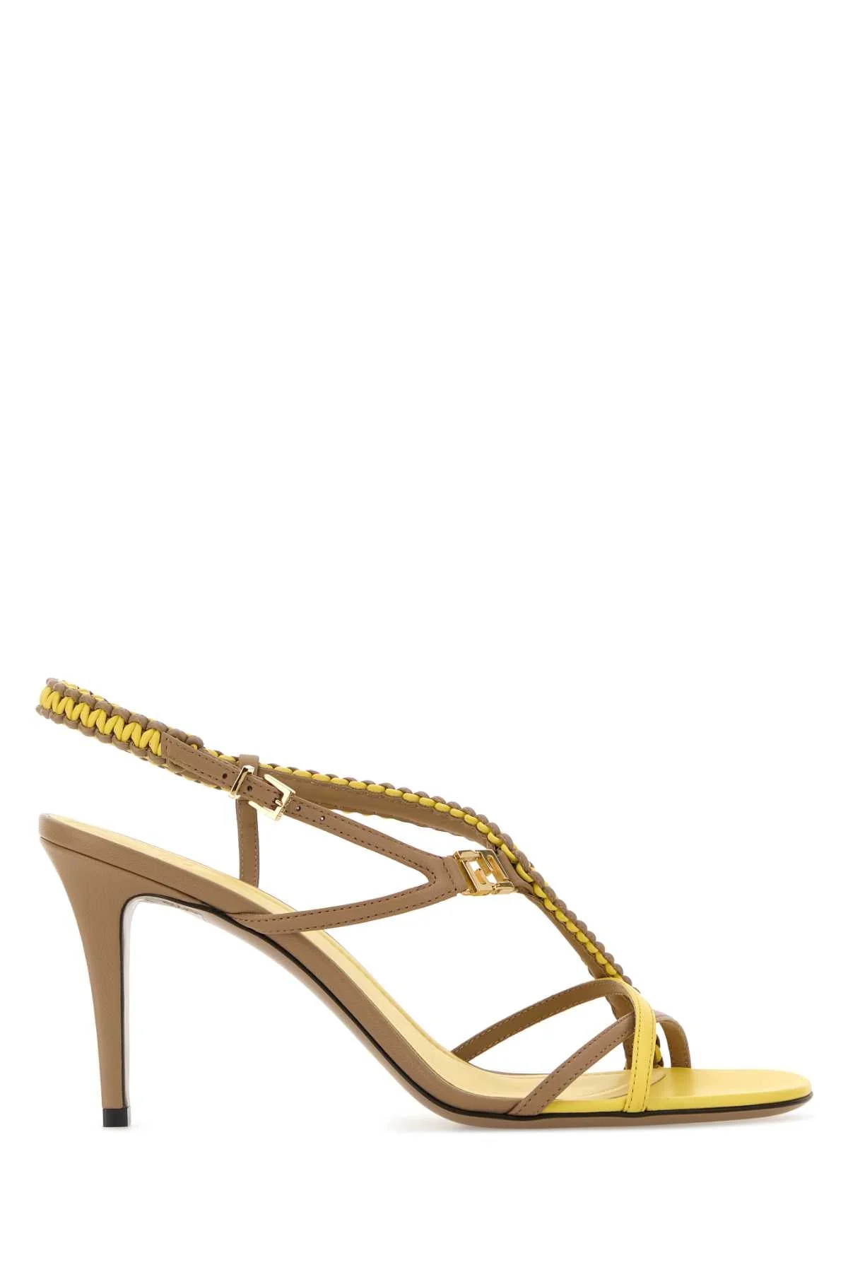 Fendi Women Two-Tone Leather Ffold Sandals - 1