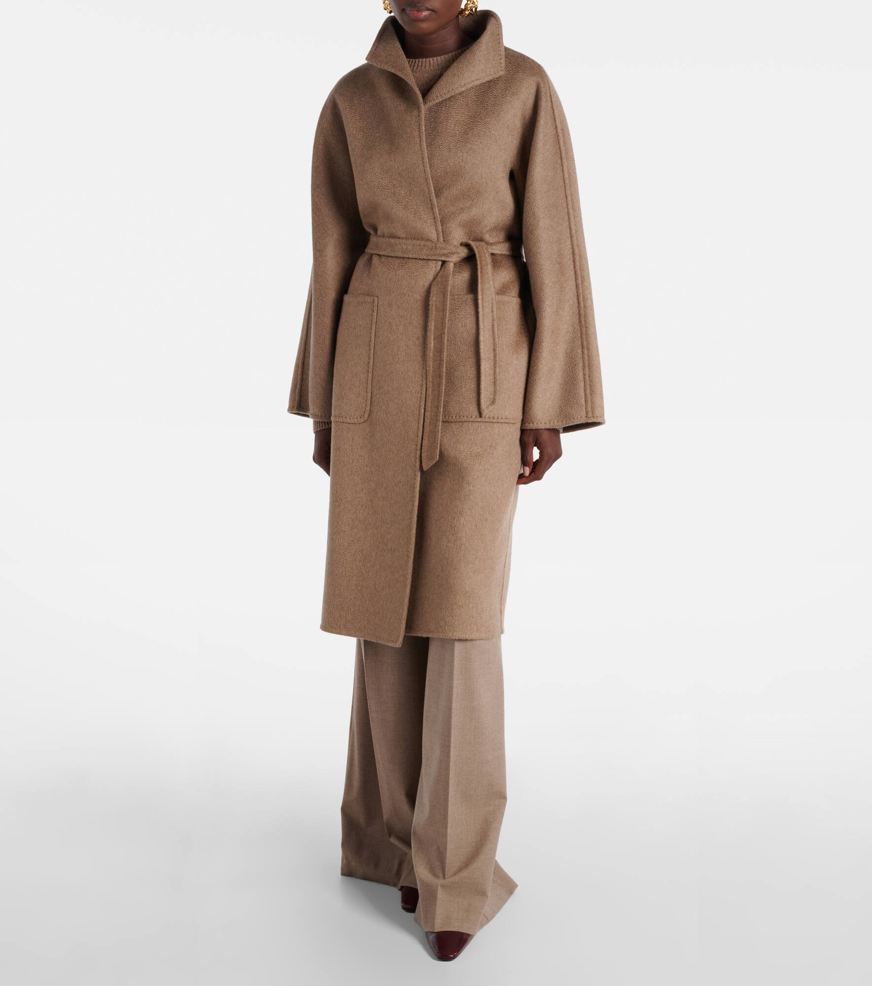 Lilia cashmere wrap coat - 6