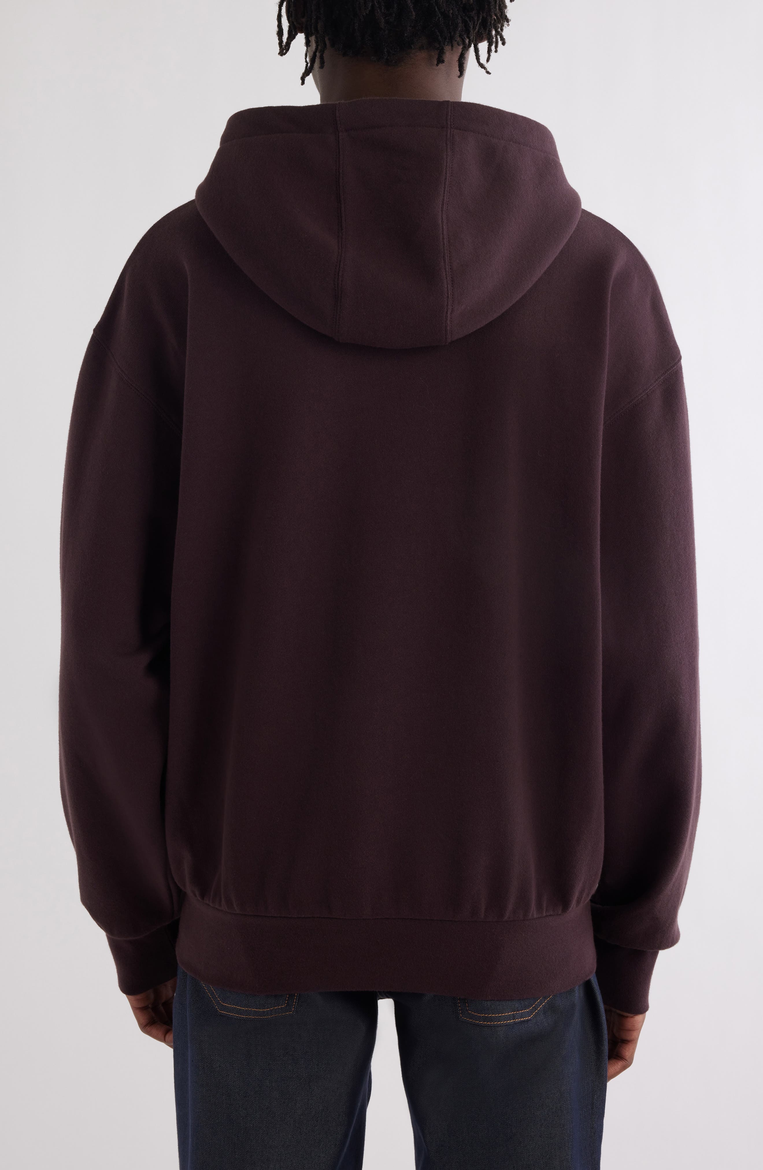 Givenchy Boxy Fit Logo Cotton Hoodie in Burgundy at Nordstrom - 3