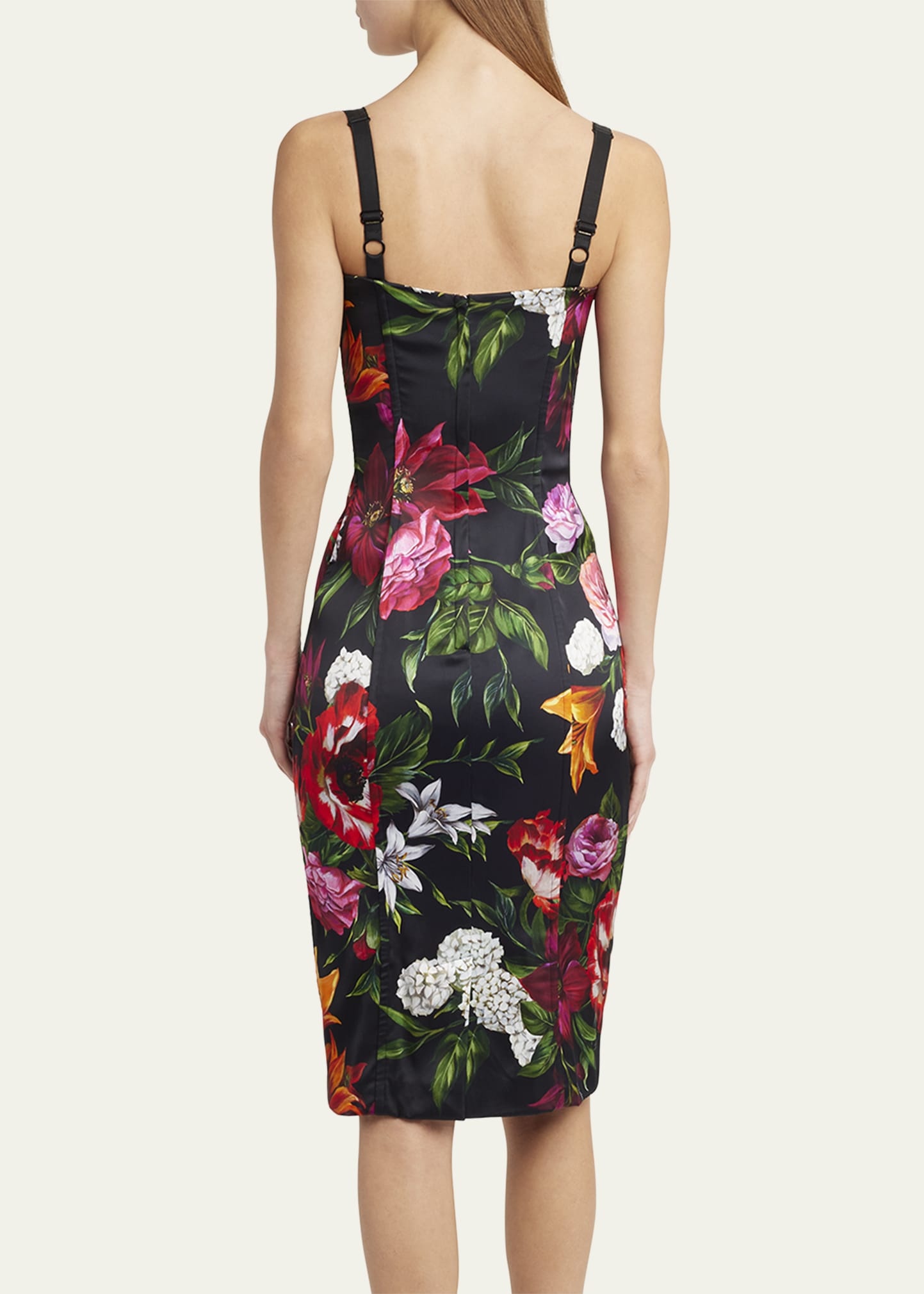 Anemone Floral Satin Bustier Dress - 3