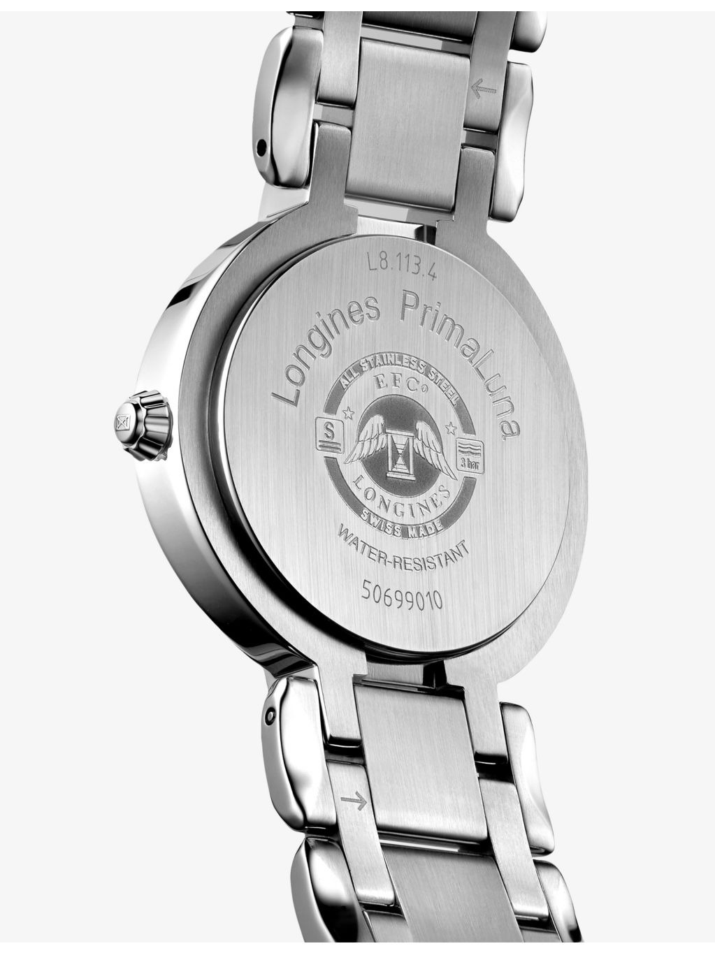 L8.113.4.71.6 PrimaLuna Stainless-Steel Automatic Watch - 5