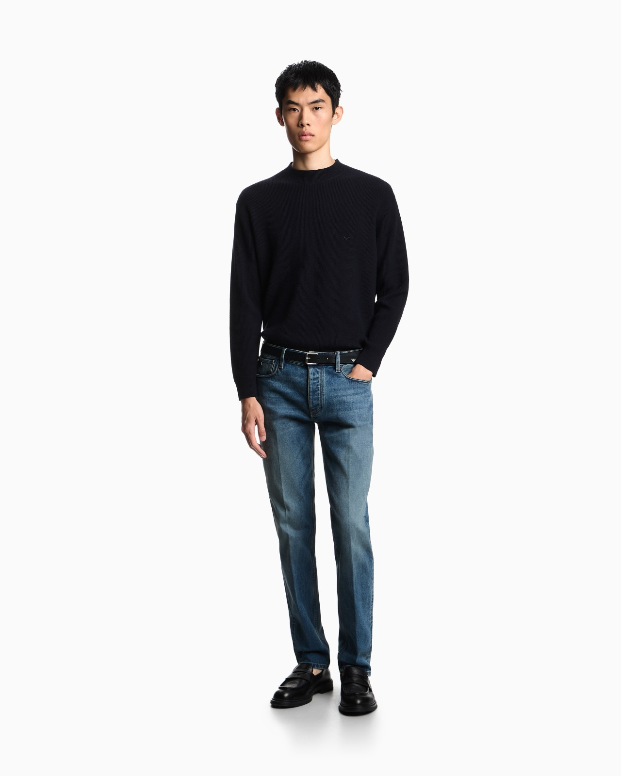 J75 SLIM-FIT, STONE-WASHED STRETCH-DENIM JEANS - 2
