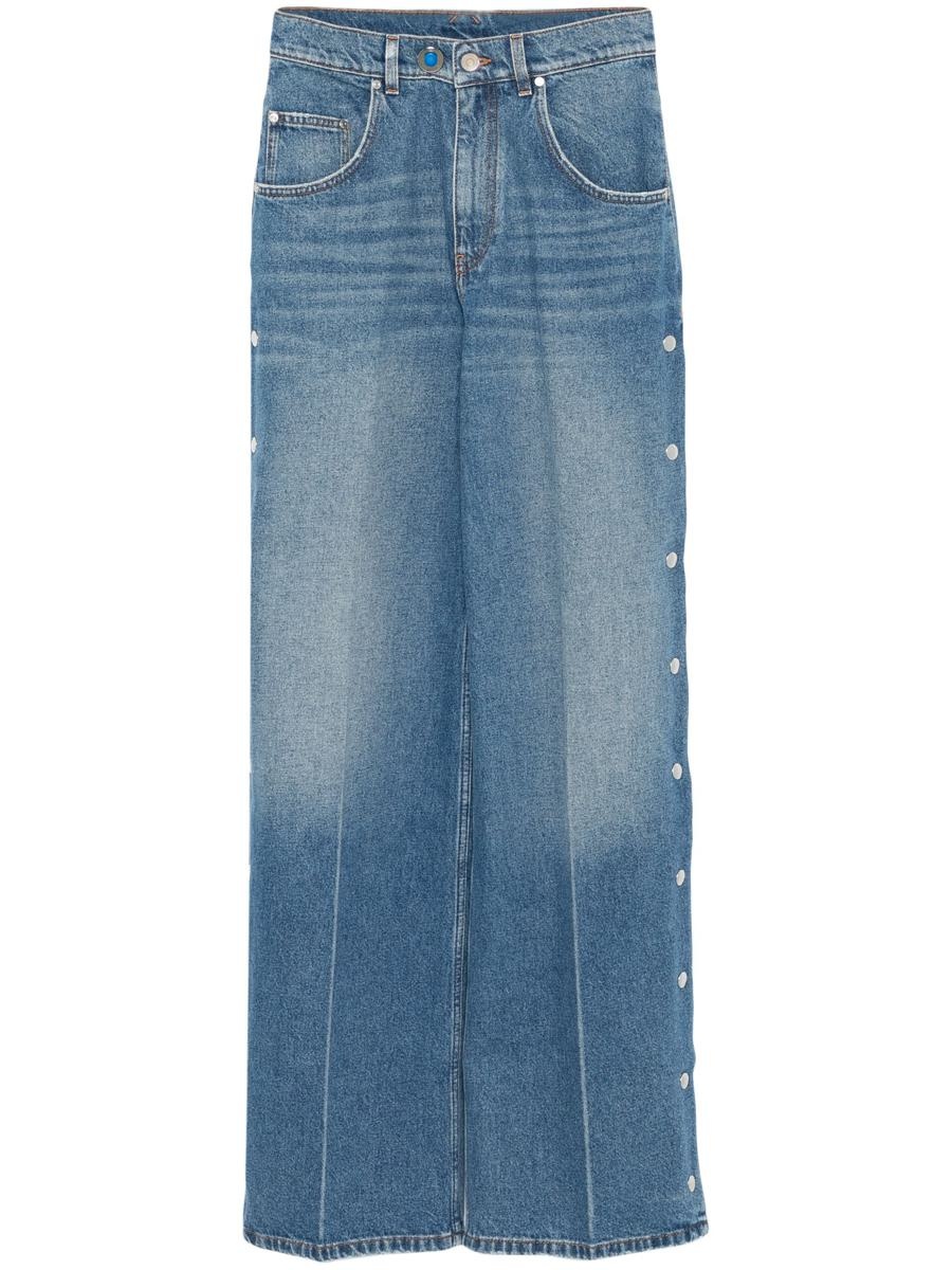 Stella Mccartney Snap Stud-Embellished Jeans - 1