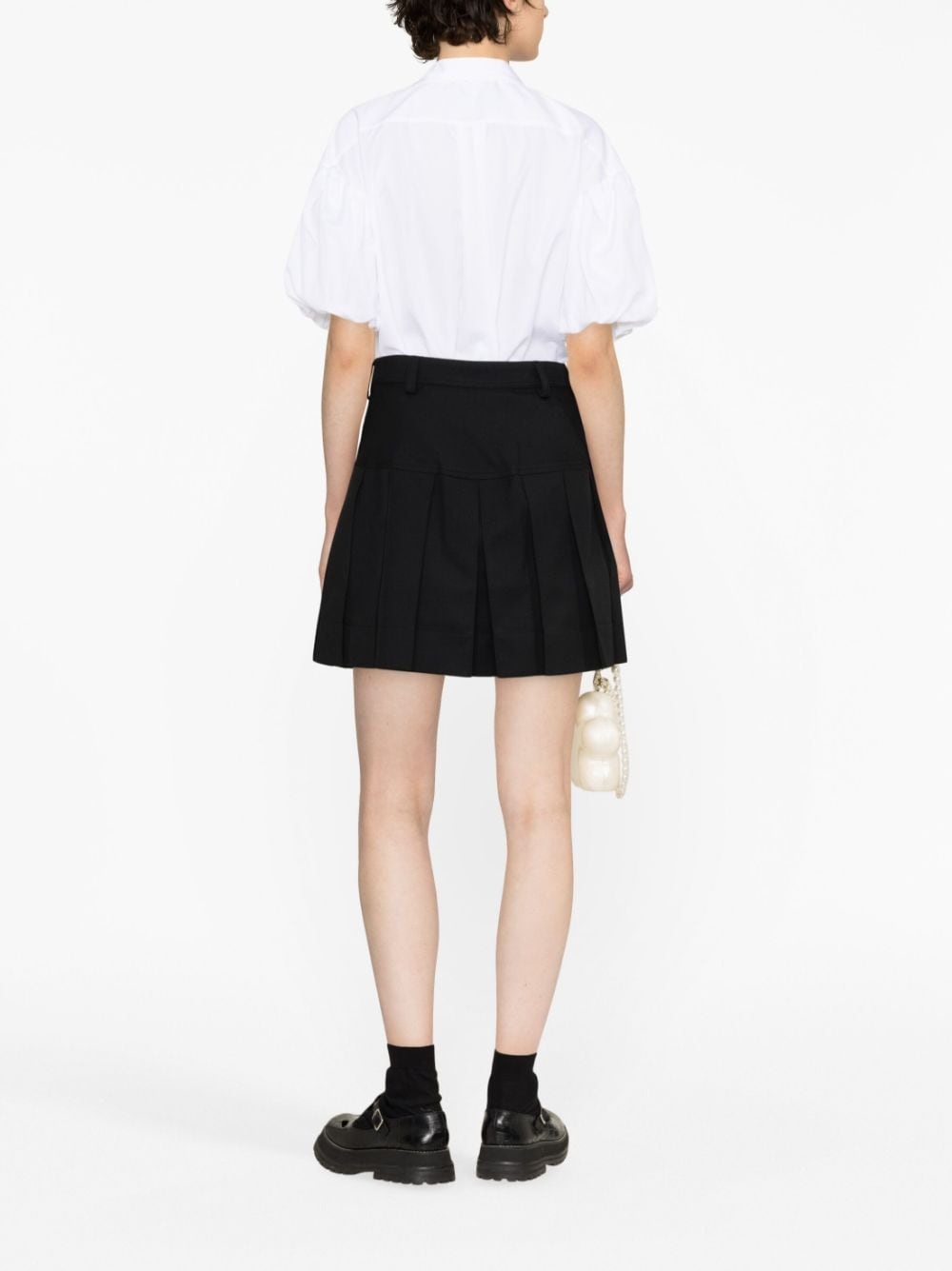 pleated A-line miniskirt - 4