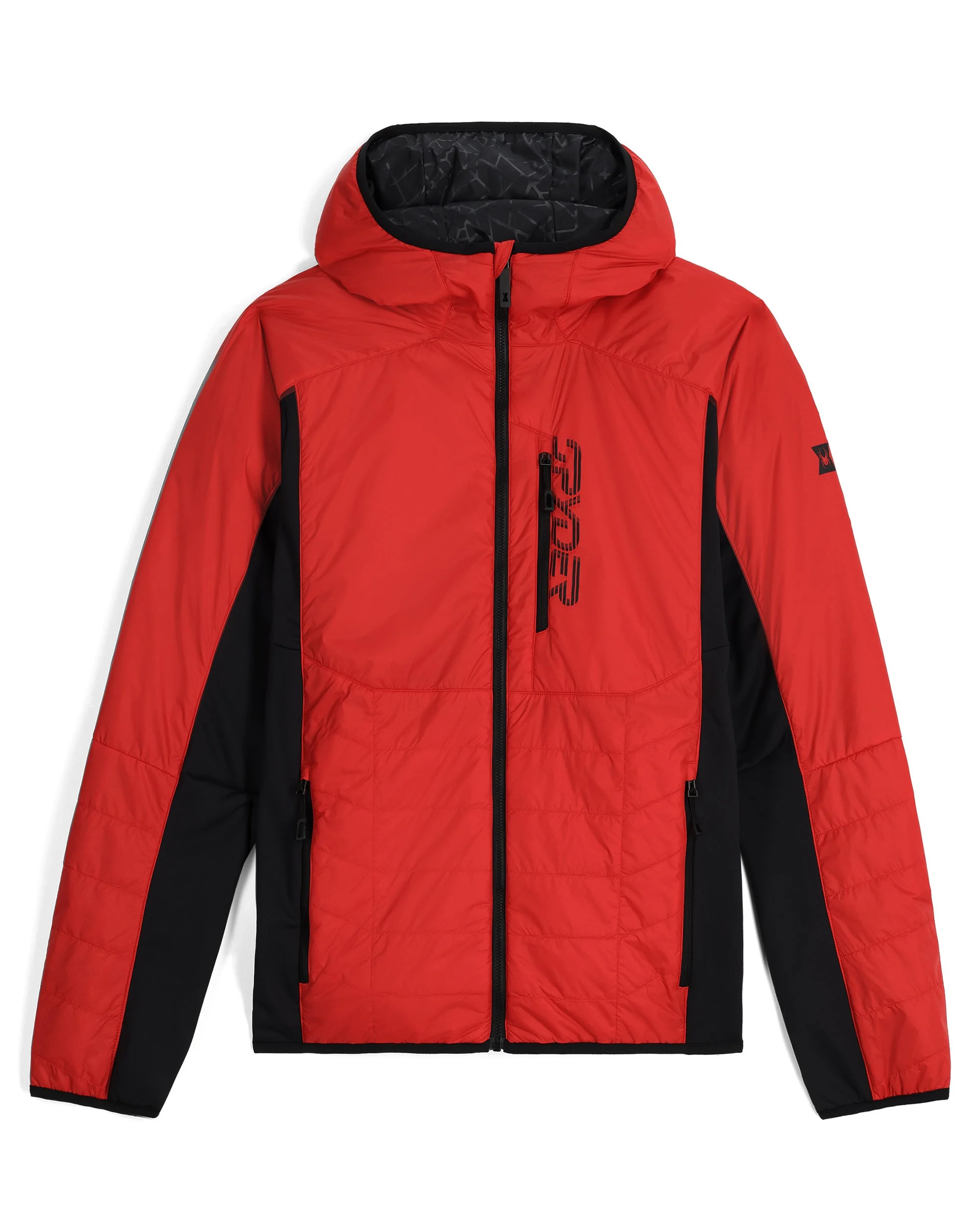 Mens Glissade Hooded Jacket - Spyder Red - 1