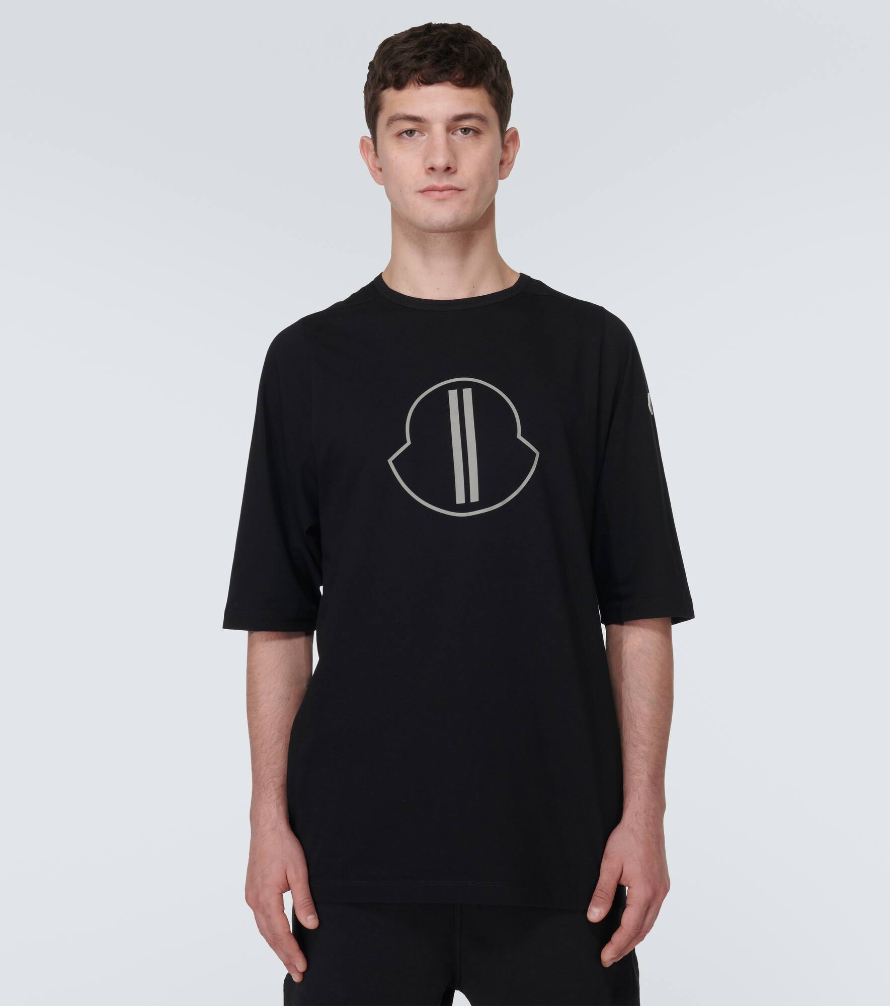 x Rick Owens logo cotton jersey T-shirt - 3