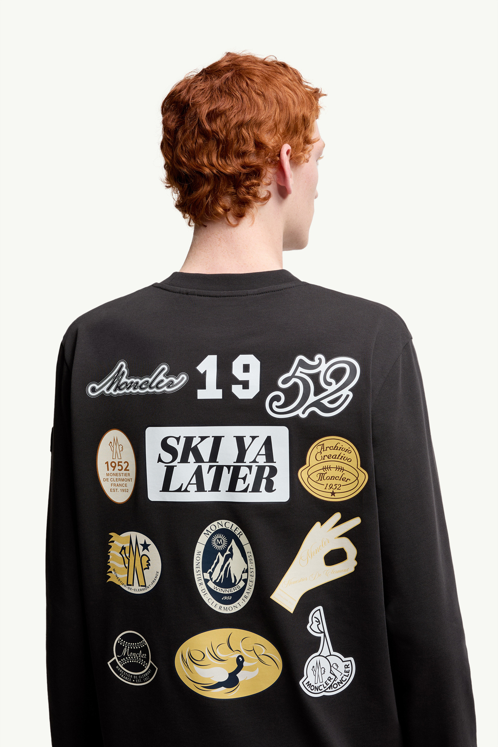 Cartoon Logos Long Sleeve Cotton T-Shirt - 6