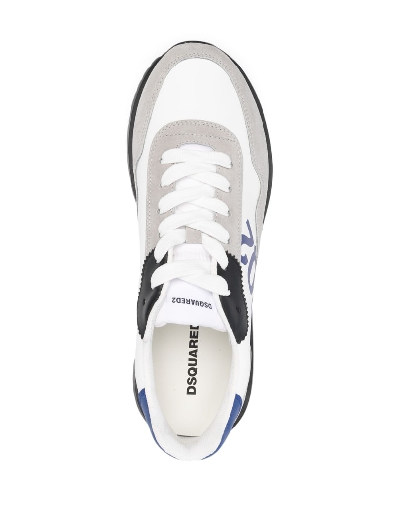 Running logo-print sneakers - 4
