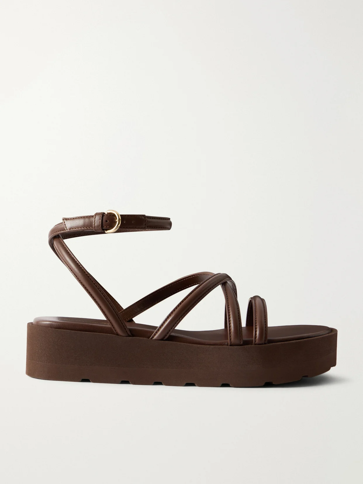 Leather Platform Sandals - 1