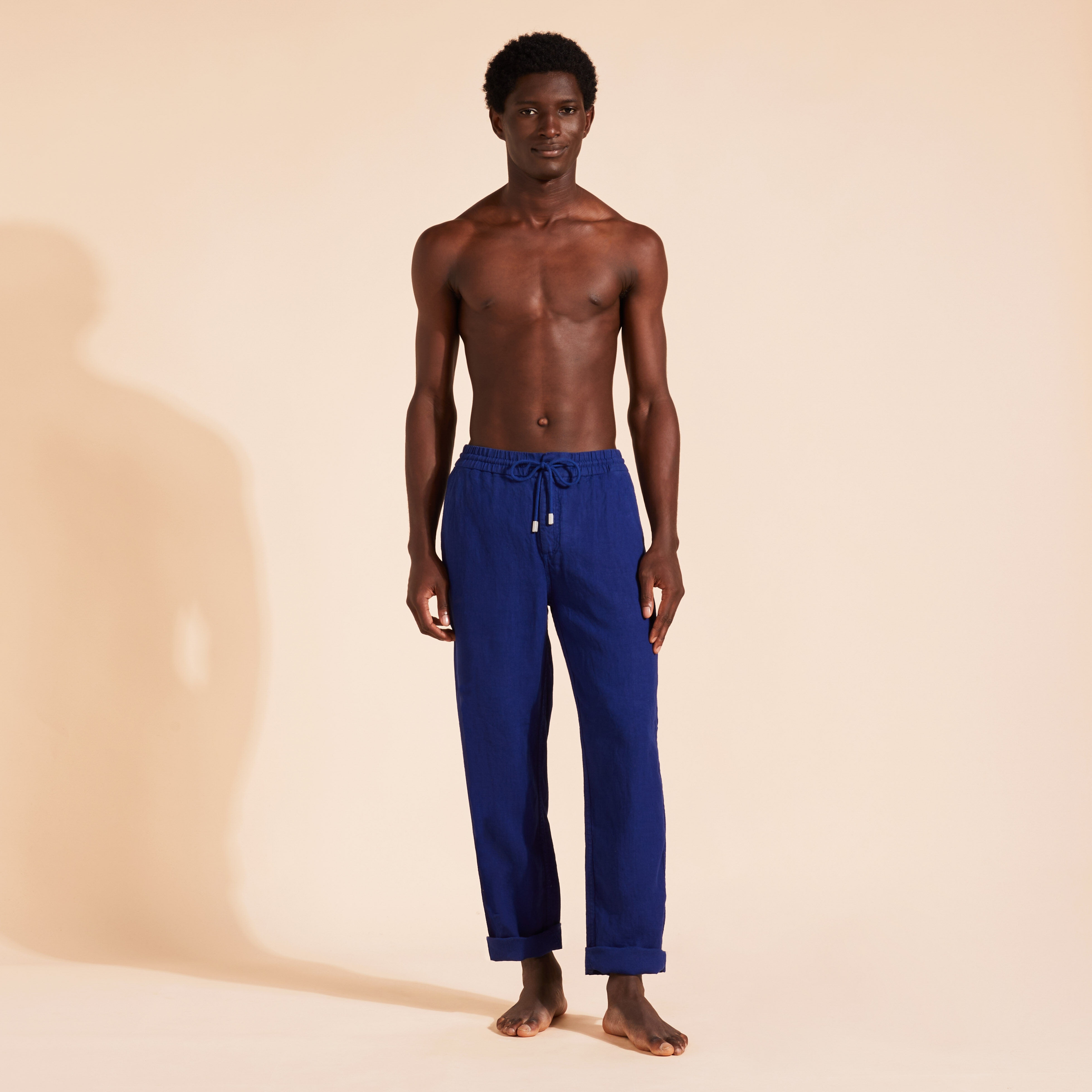 Men Linen Pants Solid - 3