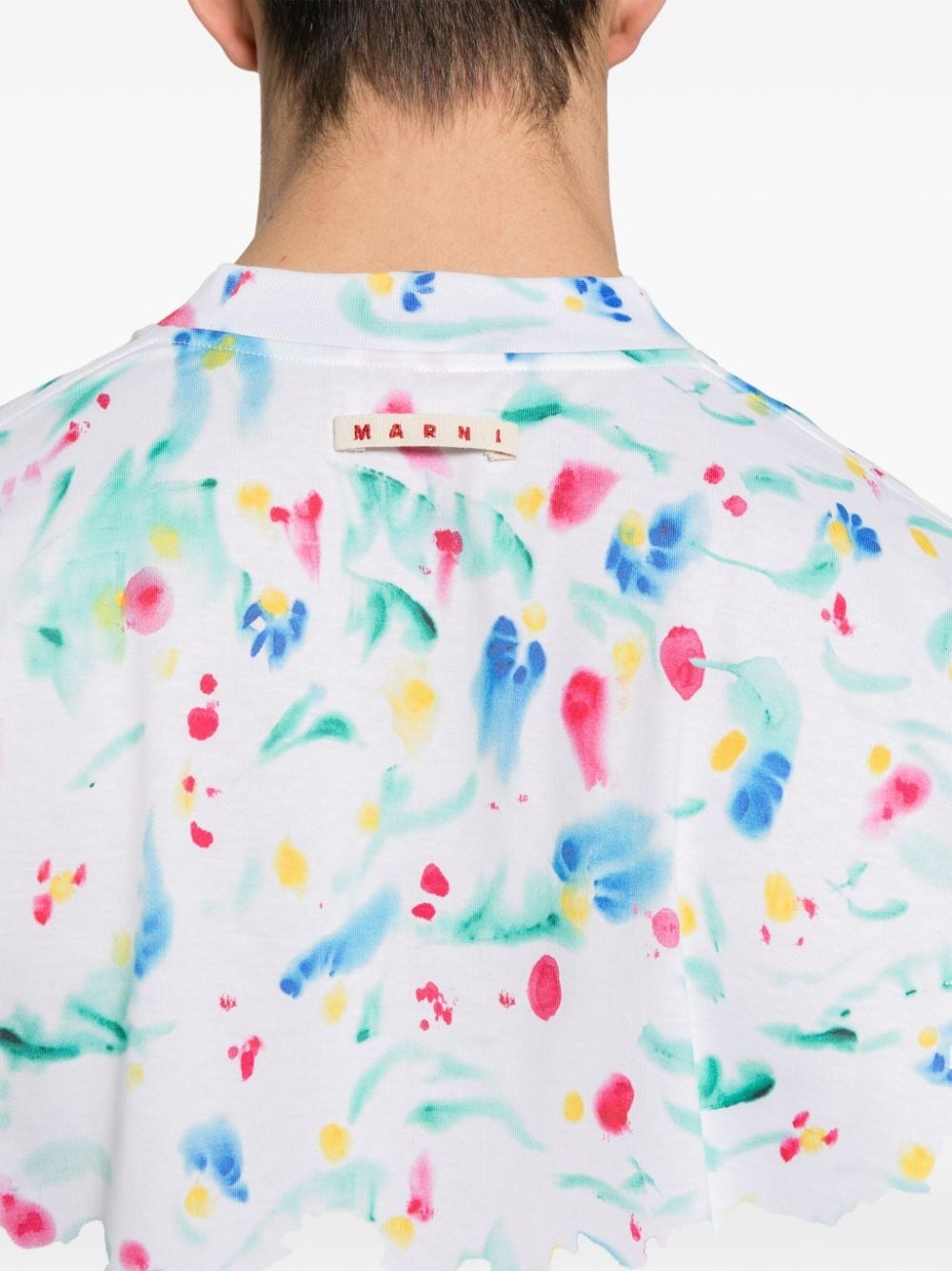 paint-splatter cotton T-shirt - 5