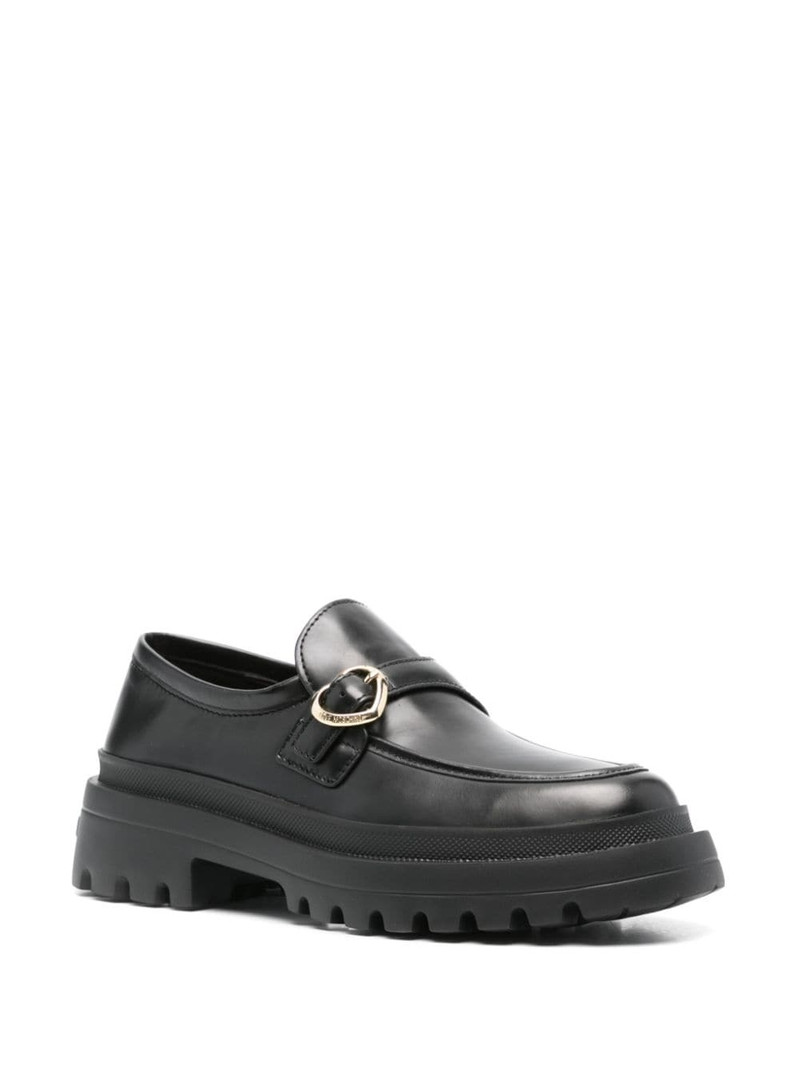 Moschino decorative buckle-detail loafers outlook