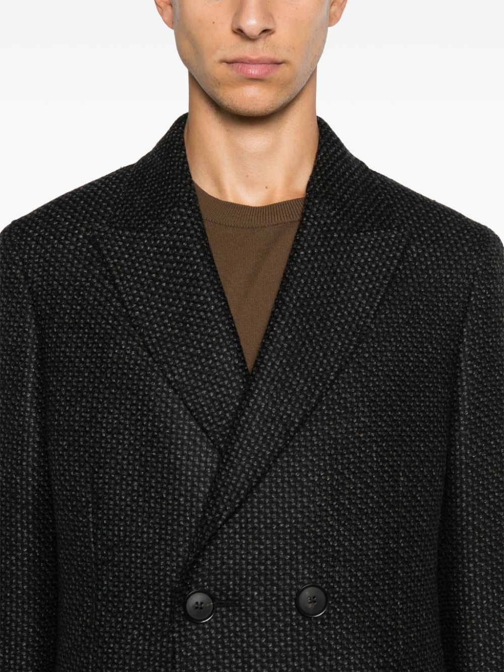 mini-check coat - 5