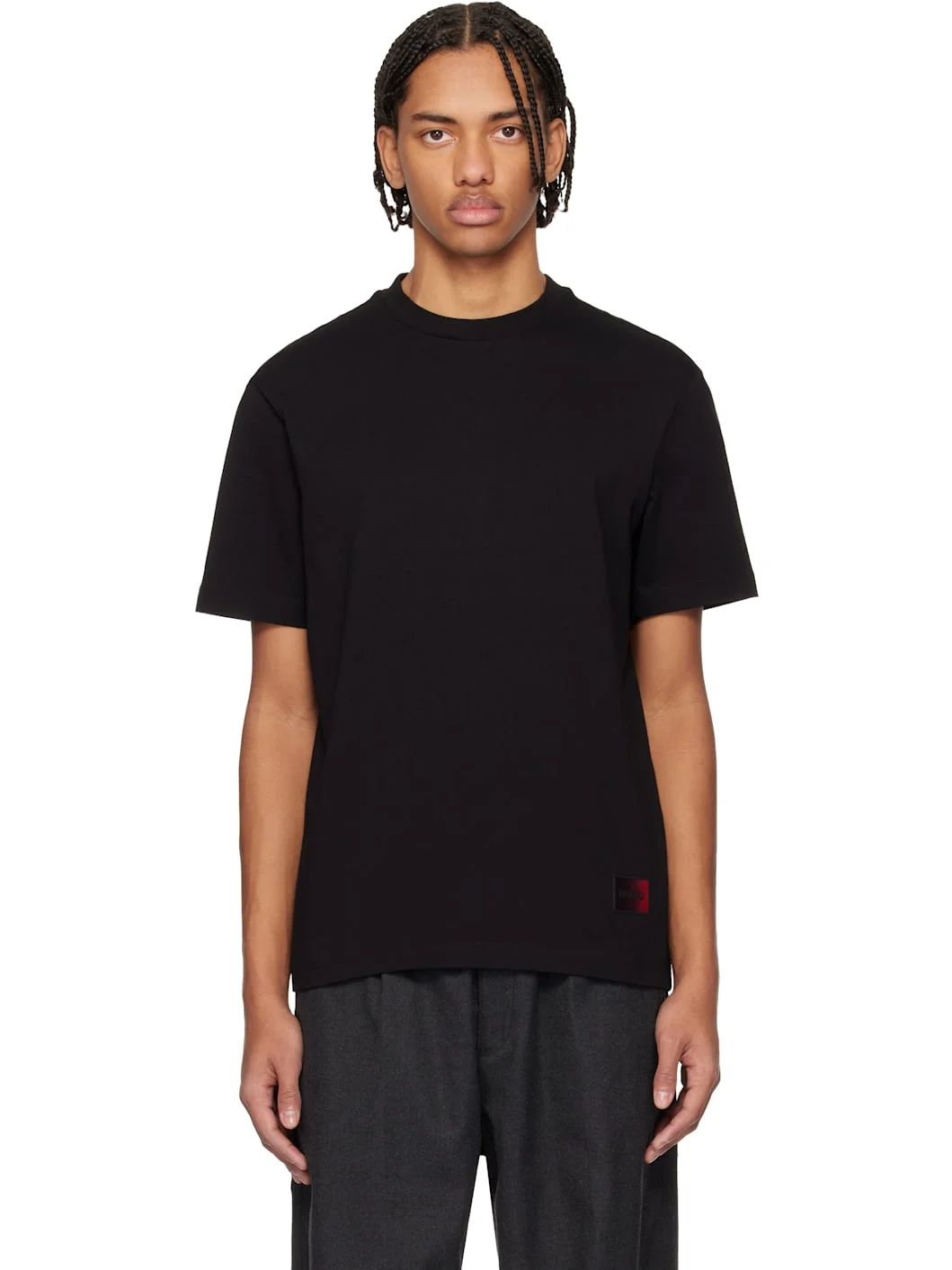Black Gradient-Logo Cotton Jersey T-shirt - 1