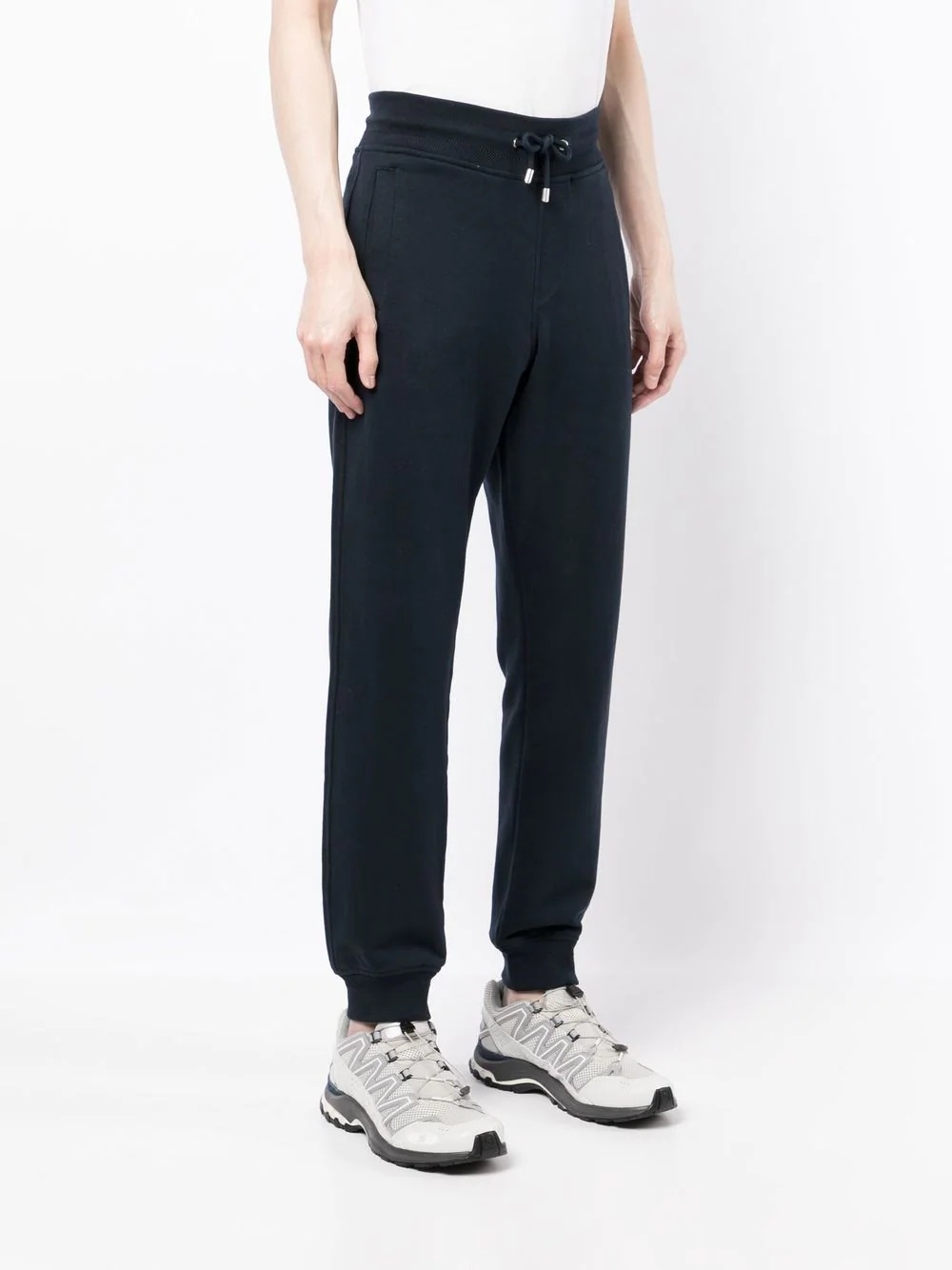 drawstring cotton track pants - 3