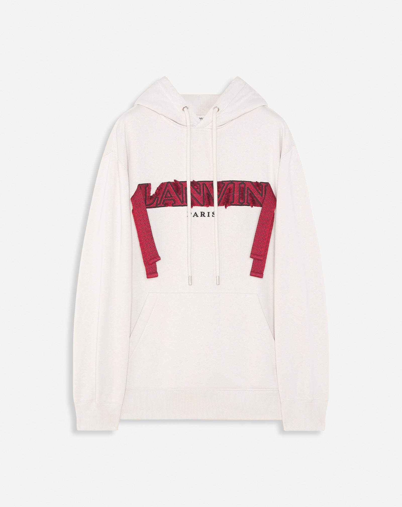 OVERSIZED EMBROIDERED LANVIN CURB LACE HOODIE - 1