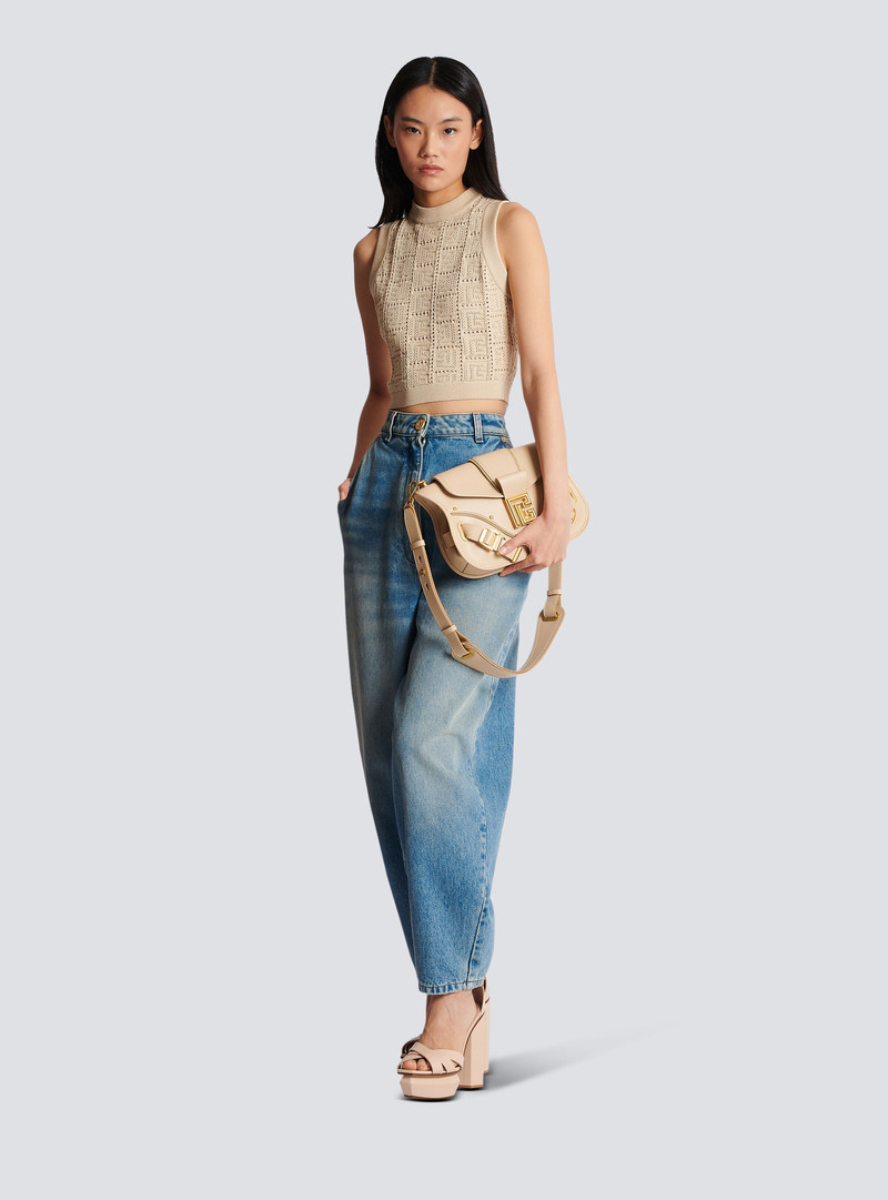 Balmain Blaze smooth leather bag outlook