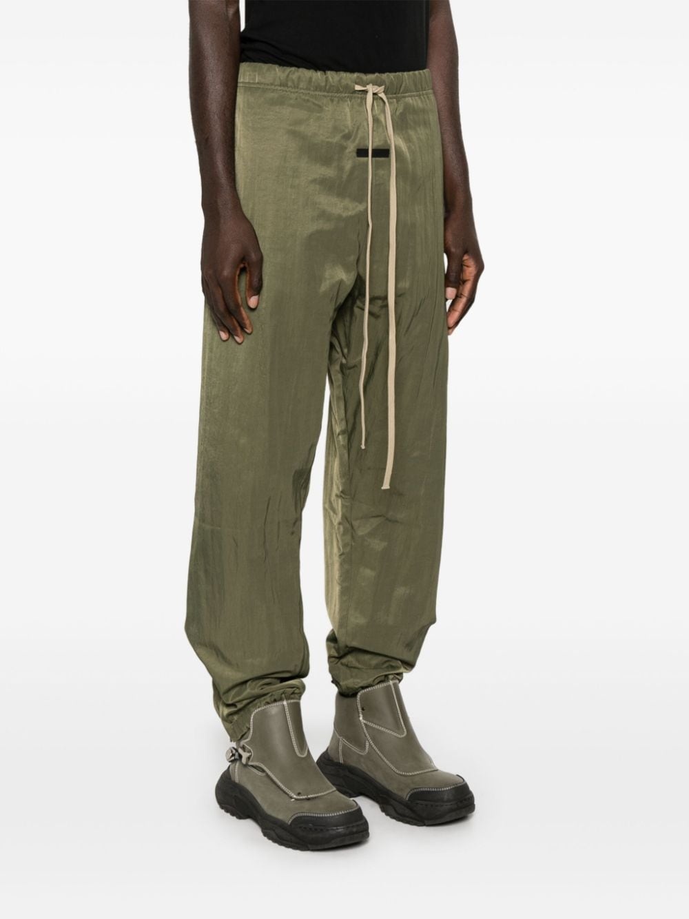 crinkled-finish track pants - 3