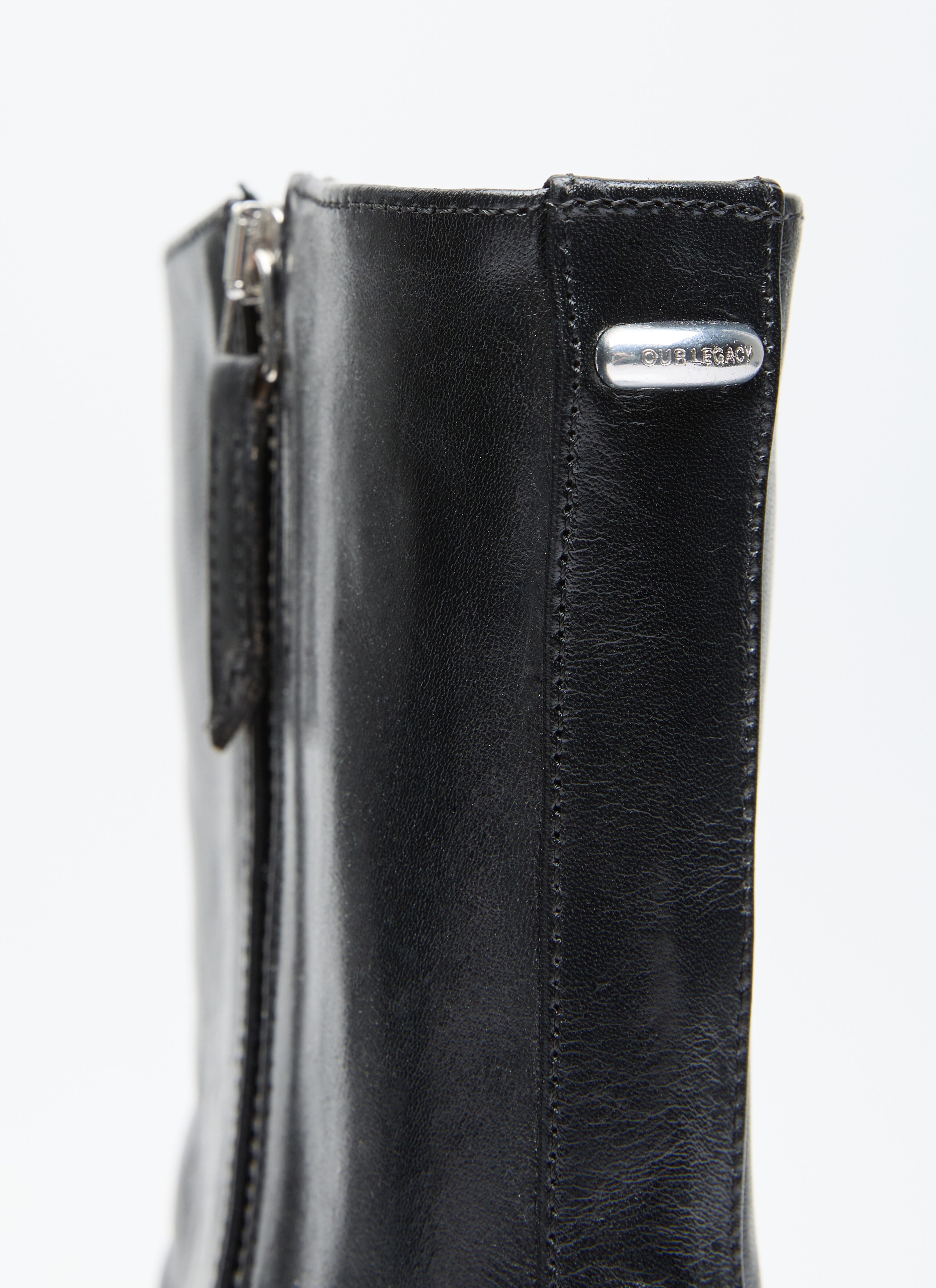 Slim Leather Boots - 5