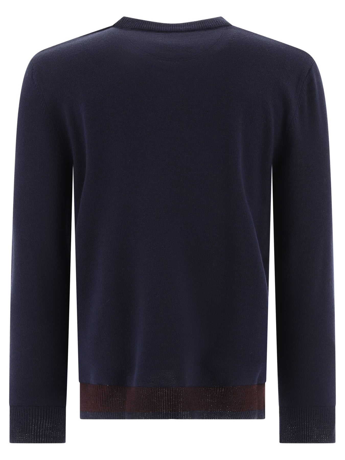 Sweater With Rubberised V Detail Knitwear Blue - 2