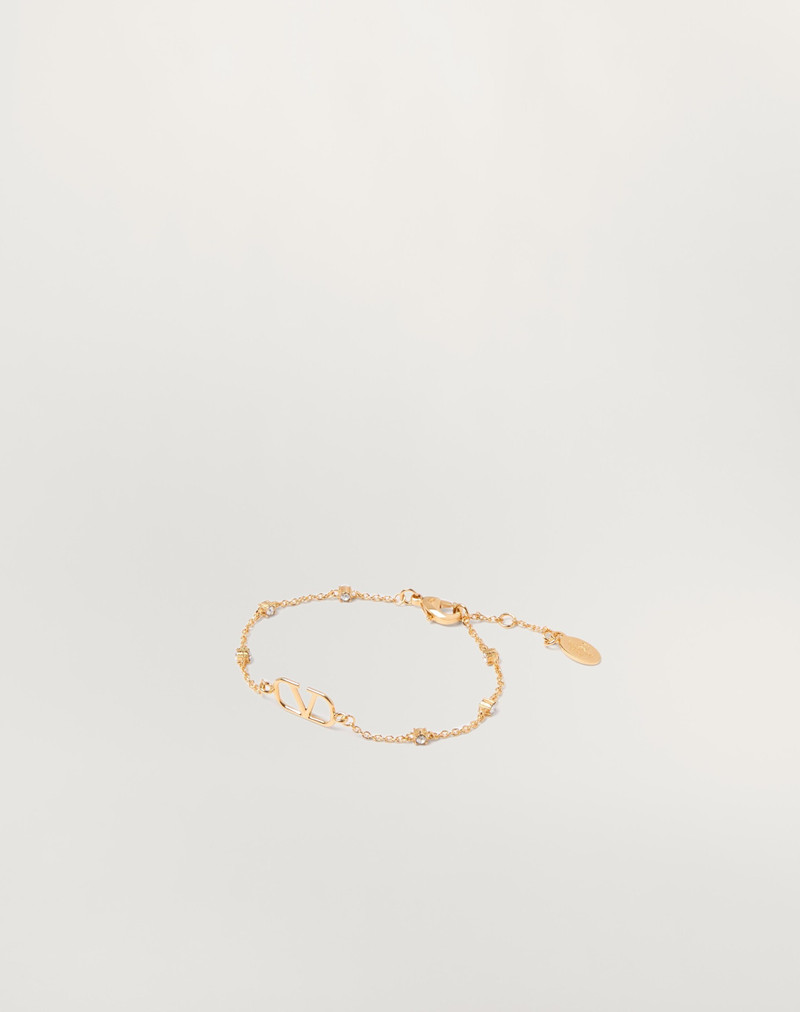 Valentino VLOGO SIGNATURE METAL AND SWAROVSKI® CRYSTAL BRACELET outlook