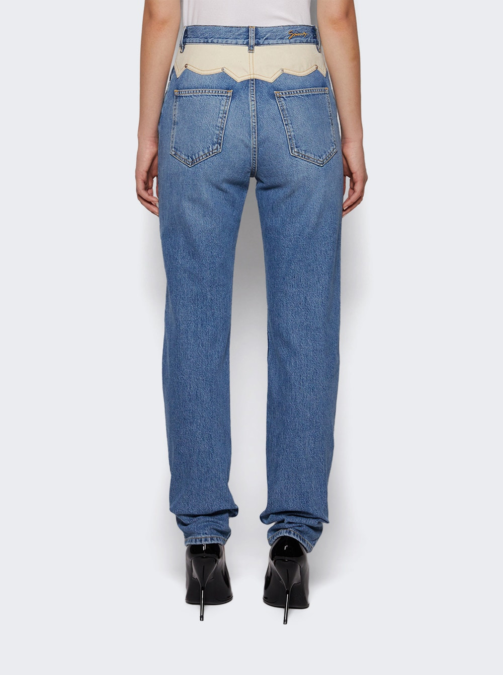 Slim Fit Denim Pants Denim Blue - 4