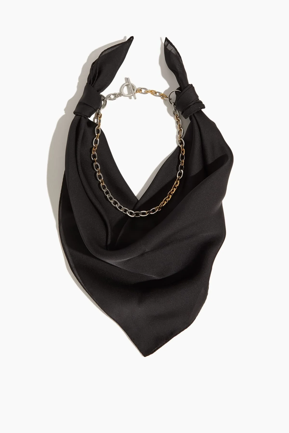 Scarf Necklace in Black - 1
