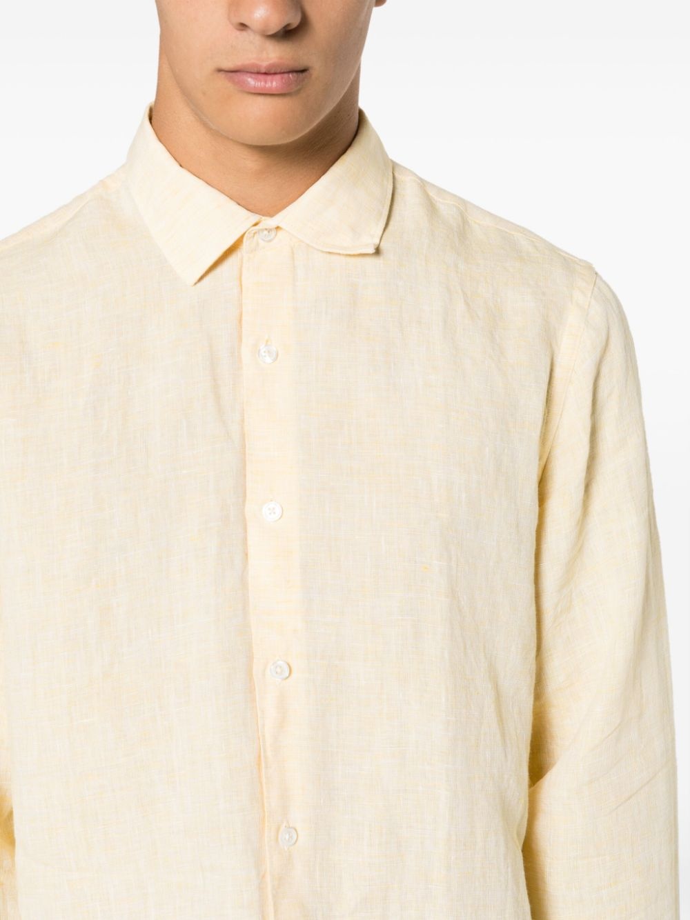 Giles long-sleeve linen shirt - 5