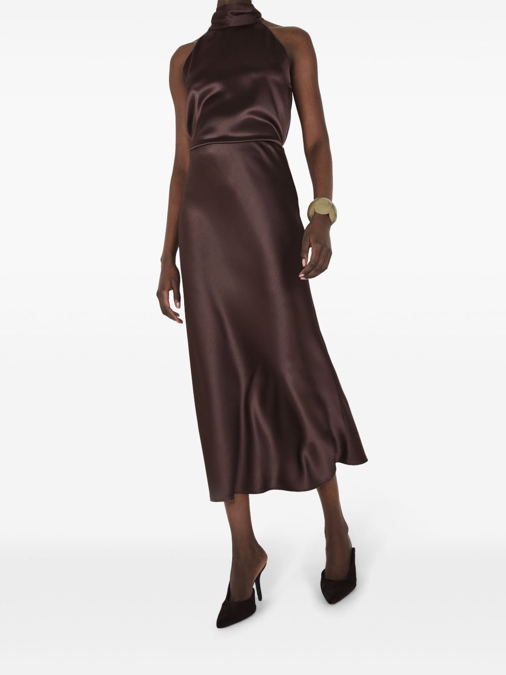 Valletta satin midi skirt - 5