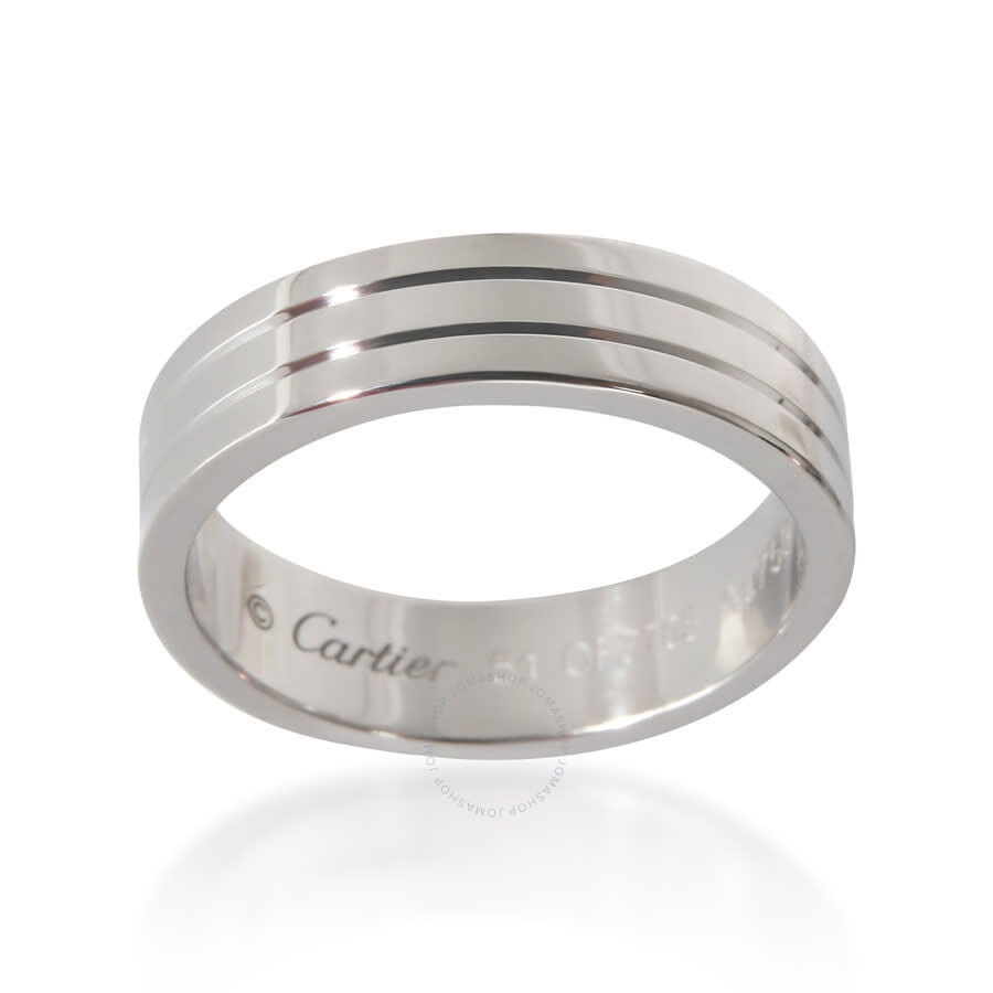Pre-Owned Cartier Vendome Louis Cartier Wedding Band in 18K White Gold - 4