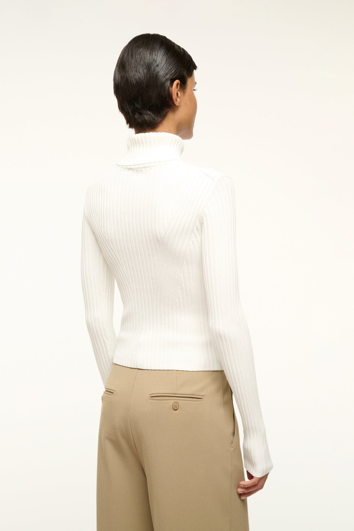 STAUD JACE TOP IVORY - 3