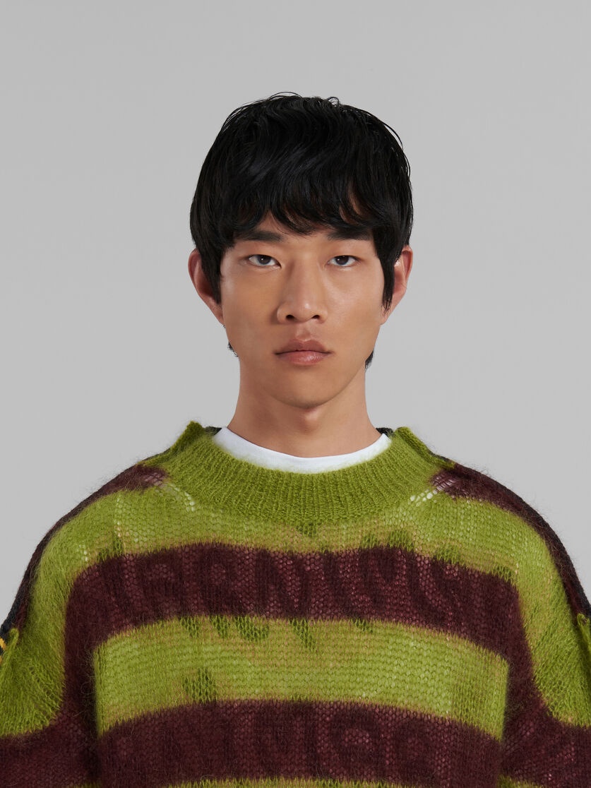 MOHAIR AND WOOL SWEATER WITH MULTICOLOUR STRIPES - 4