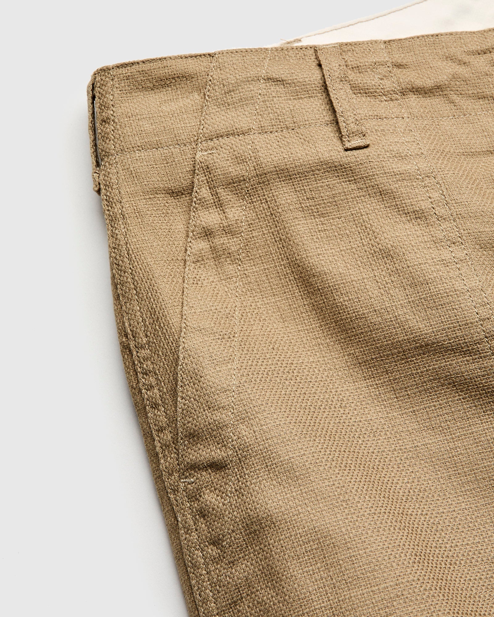 Fatigue Pants in Khaki Cotton Linen Java Cloth - 4