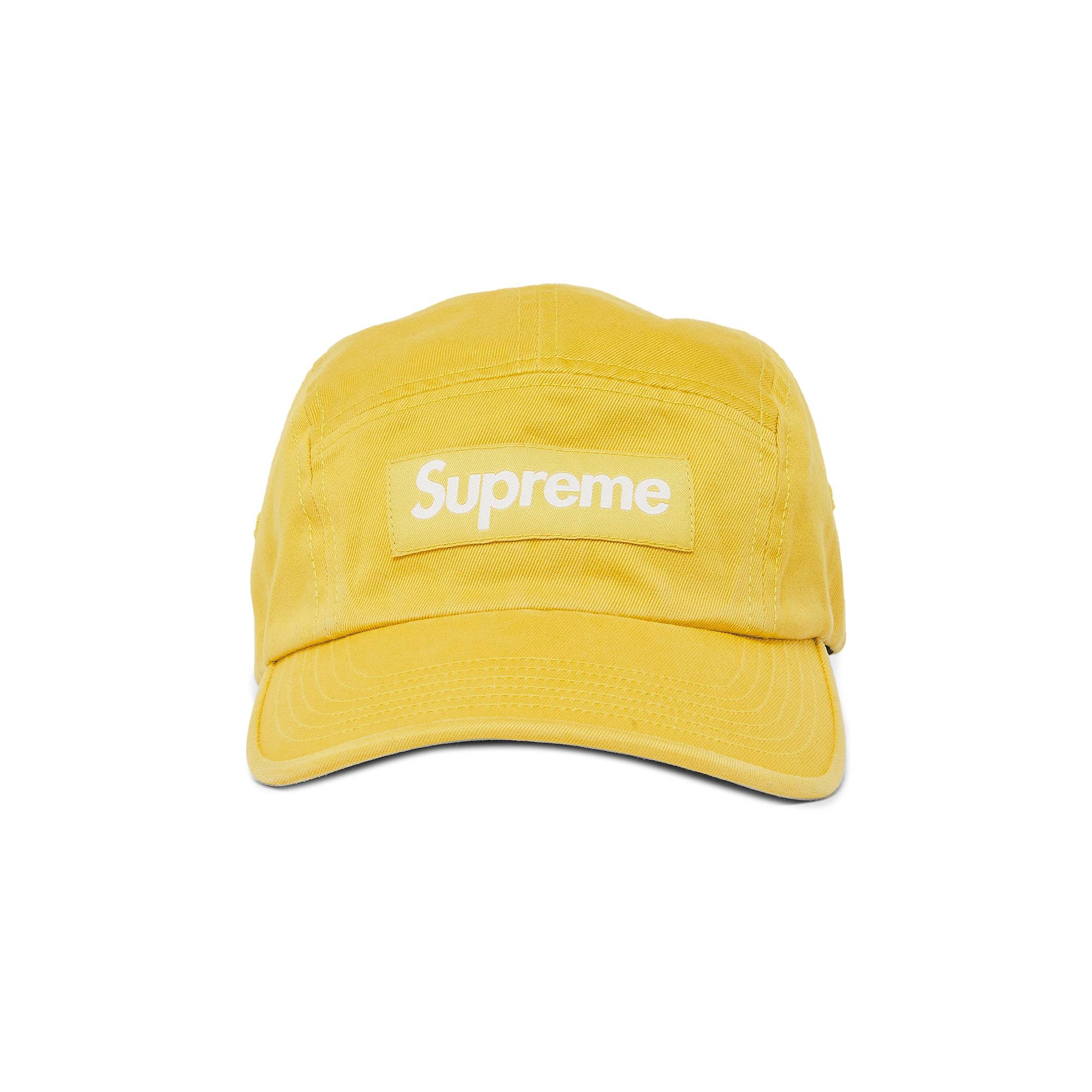 Supreme Washed Chino Twill Camp Cap 'Yellow' - 1