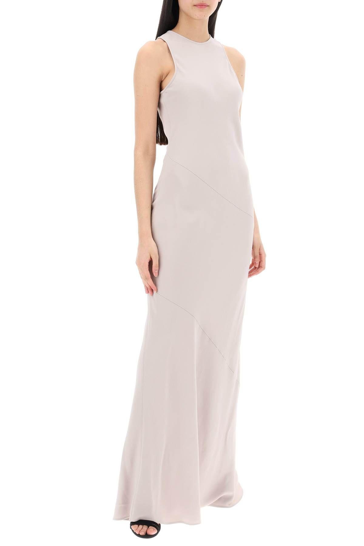 Maxi crepe dress with bias cuts Ami Alexandre Mattiussi - 2