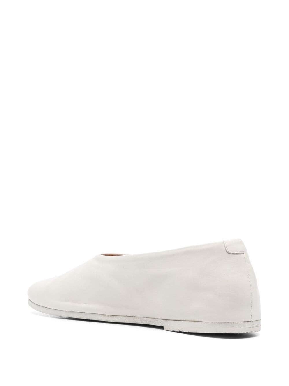 almond-toe leather ballerina shoes - 3