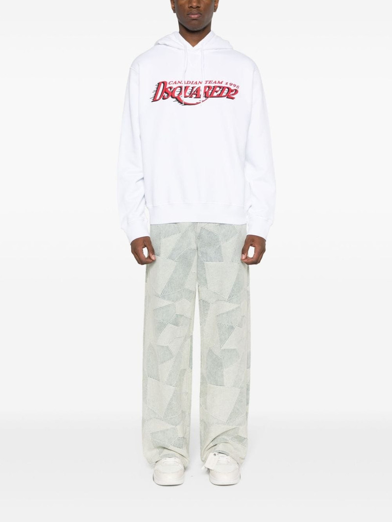 DSQUARED2 logo-print cotton hoodie outlook