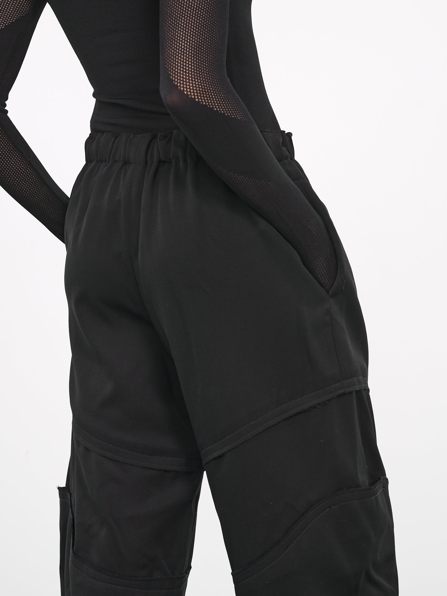 Cropped Elasticated Trousers - 4