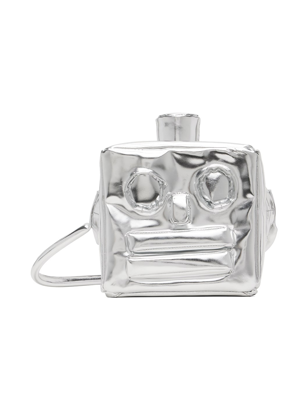 Silver Small Robot Head Bag - 1