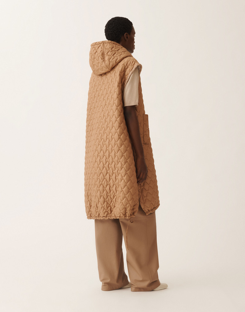 Long quilted technical gilet 4