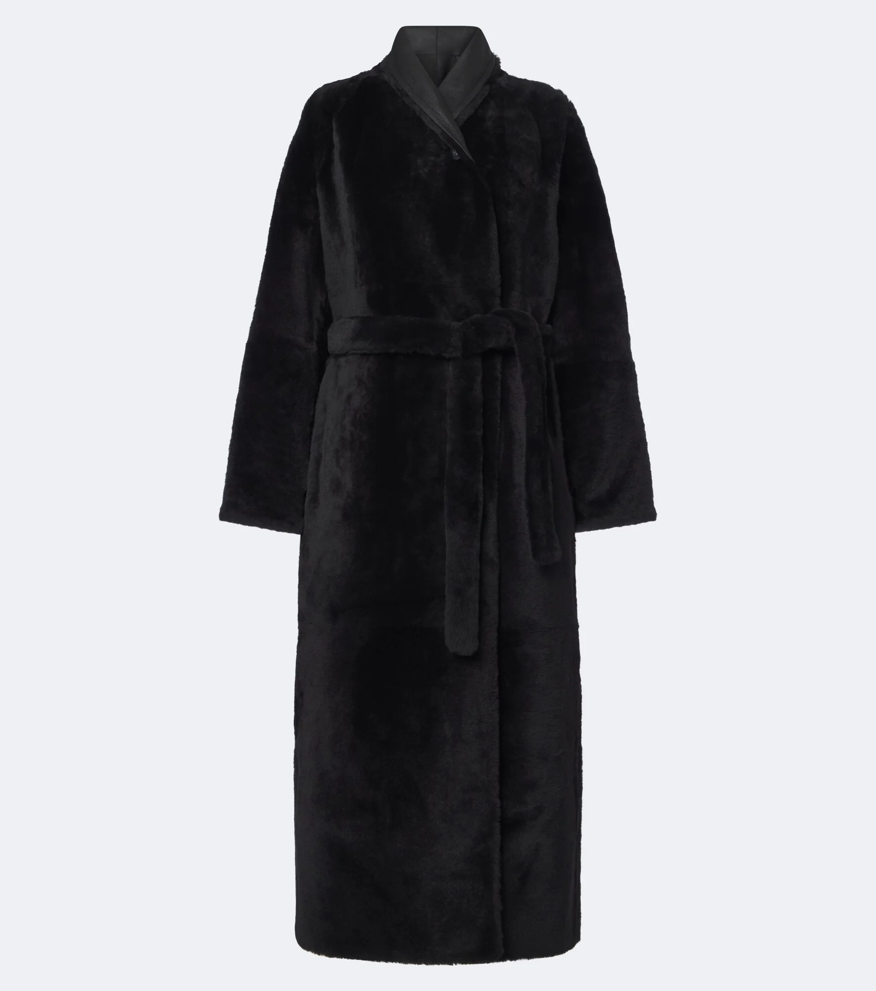 Reversible shearling and leather coat - 1