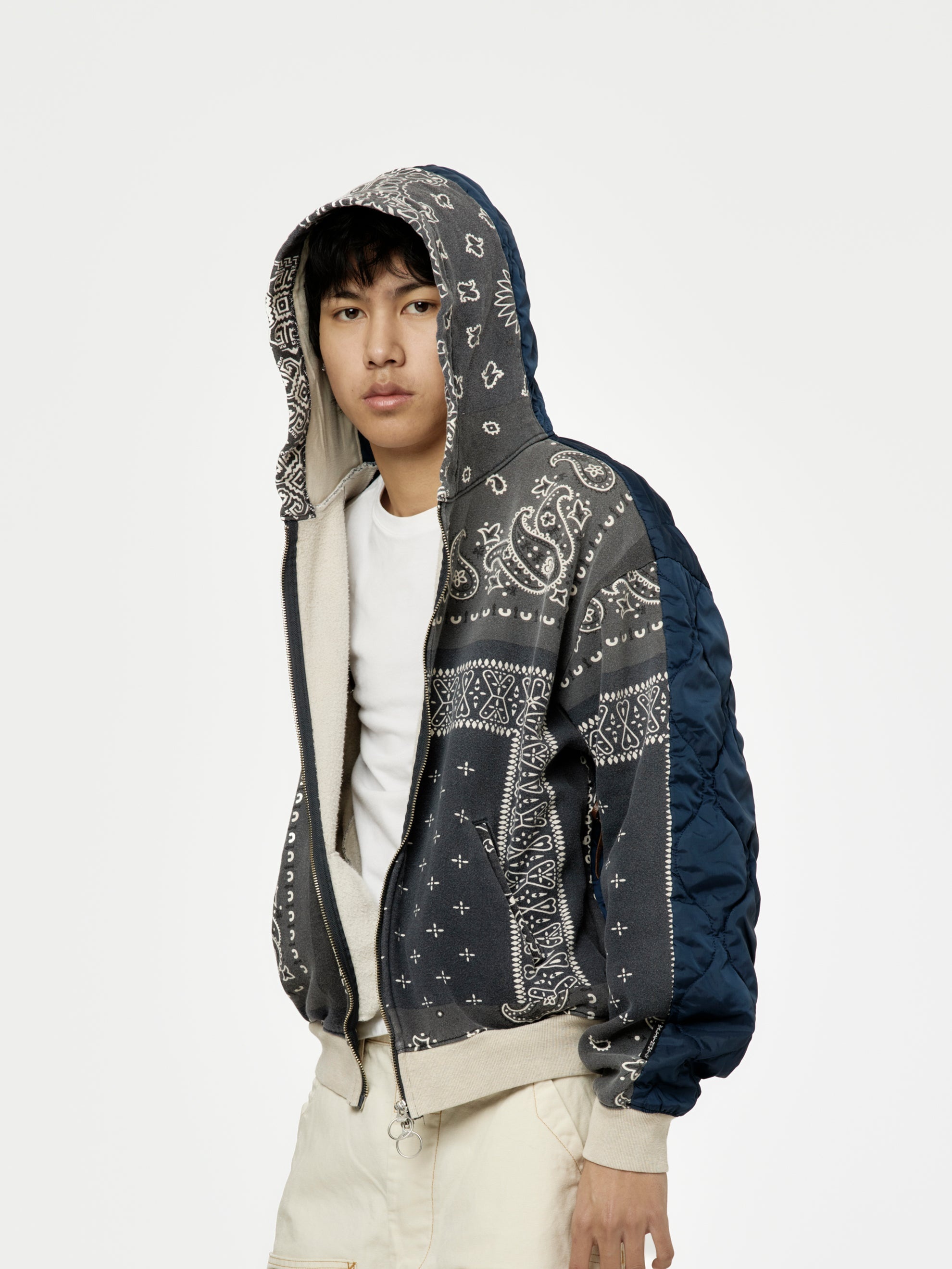 SWT KNIT BANDANA BIVOUAC HOODED BLOUSON (BLACK) - 2