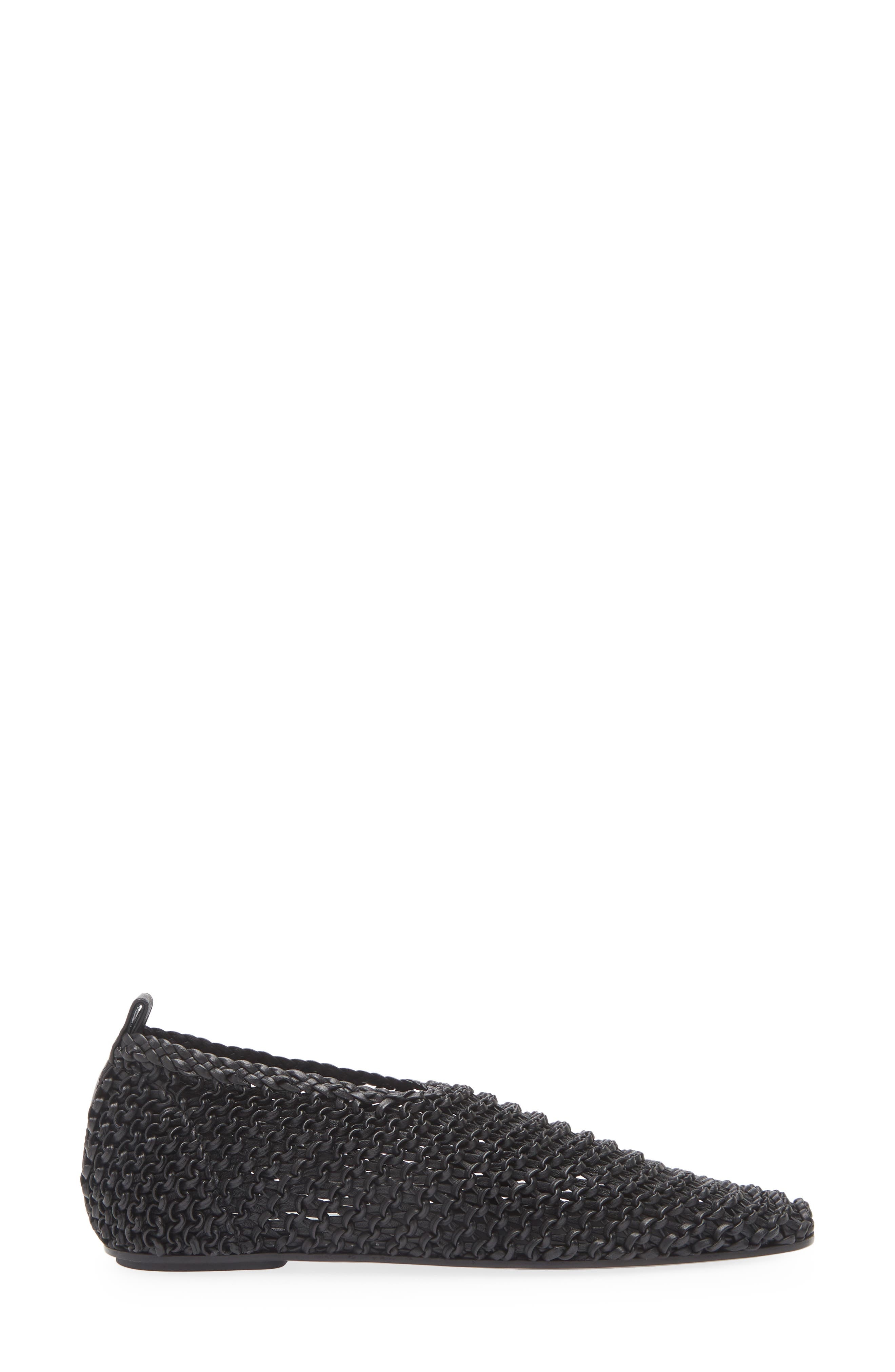 TOTEME Woven Leather Flat in Black at Nordstrom - 3