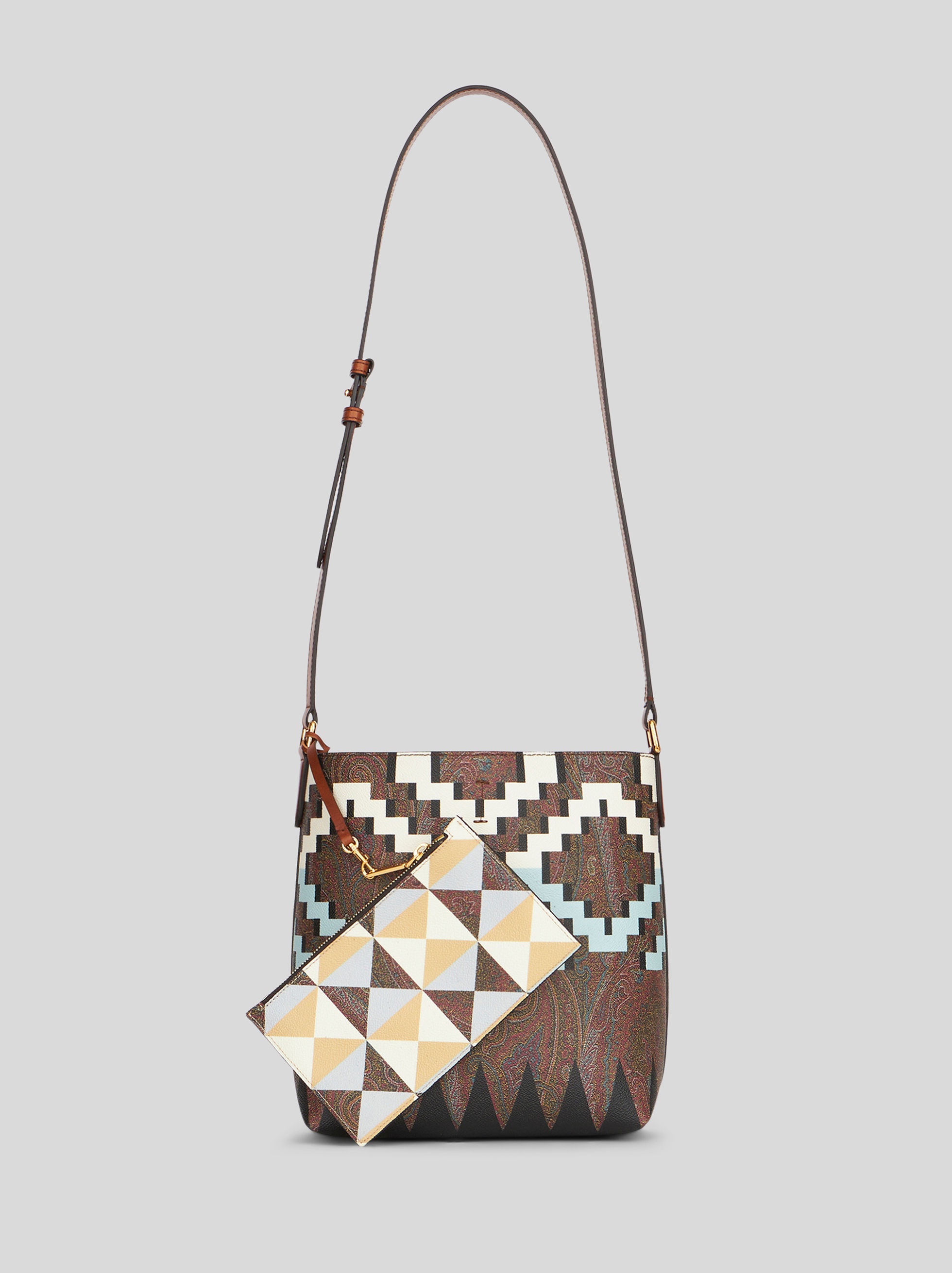 SMALL PAISLEY CROSSBODY BAG WITH GEOMETRIC PRINT - 3